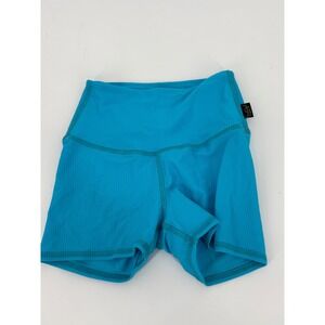 Tiger Friday Dance Wear Ribbed Teal Blue Athletic Shorts Size Adult XSmall